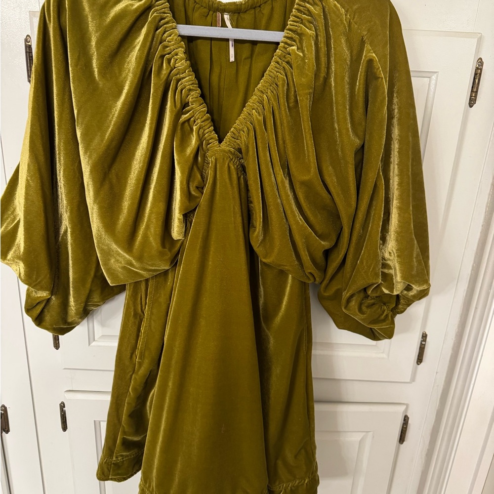 Free People Olive Green Mini Dress
